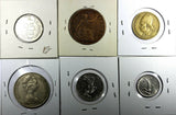 WORLD COINS LOT OF 20 Coins 1917-1993 Identified 2 x 2 Cardboard (18 111)