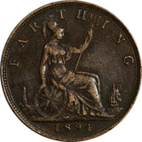 Great Britain Victoria Bronze 1894 Farthing KM# 753 (18 783)
