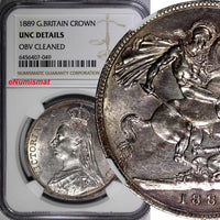 Great Britain Victoria Silver 1889 Crown NGC UNC DETAILS 38.61mm KM# 765 (049)