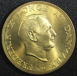 Denmark Frederik IX Aluminum-Bronze 1957 C S 2 Kroner GEM BU 31mm KM# 838.2 (27)