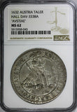 AUSTRIA Leopold V Silver 1632 Thaler HALL ERROR "AVSTIAE" NGC MS62  DAV-3338A(5)