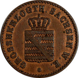 German States SAXE-WEIMAR-EISENACH Karl Alexander 1858 A 2 Pfennig KM# 206 (089)
