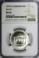 Germany-Democratic Republic 1979 5 Mark Brandenburg Gate NGC MS65 KM# 29 (20)