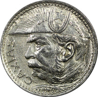 Brazil Silver 1935 2000 Reis Duke of Caxias 1 YEAR TYPE KM# 535 (22 311)