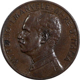 Italy Vittorio Emanuele III Bronze 1913 R 5 Centesimi dot after "D" KM# 42 (319)