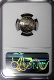 FRANCE Silver 1918 50 Centimes NGC MS62  NICE TONED KM# 854 (133)