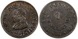 Italian States PAPAL STATES  Pius IX Copper 1867 R 1 Centesimo UNC KM# 1370 (60)