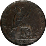 Great Britain Victoria Bronze 1862 1/2 Penny ICG VF35 KM# 748.2