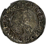 Denmark GLÜCKSTADT Silver 1667 1/16 Speciedaler NGC AU50 TOP GRADED KM# 54.1 (7)