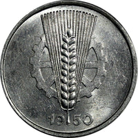 Germany - Democratic Republic Aluminum 1950 A 5 Pfennig aUNC KM# 2 (18 715)