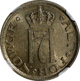 Norway Haakon VII 1921 25 Ore NGC MS62 3 YEARS TYPE TOP GRADED BY NGC KM# 381(7)