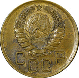 RUSSIA USSR Aluminum-Bronze 1940 3 KOPECKS XF/aUNC Y# 107 (21 060)