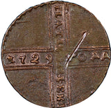 Russia Peter II Copper 1729 МД 5 Kopeks B-21,Diakov-7.KM# 165 (8547)