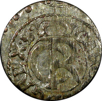 LIVONIA Riga CARL XI of Sweden (1660-1697)Silver 1662 Solidus VF KM#55 (22 239)