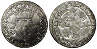 France Henry II Silver 1550 F 12 Deniers/1 Douzain Angers Mint  26mm Dup-997 (5)
