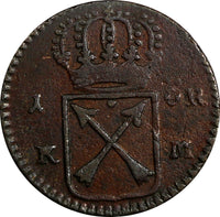 Sweden Ulrika Eleonora 1719 1 Ore OVERSTRUCK 1 Daler SM 1718 Lozenged Edge