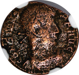 Roman Empire CONSTANS AD 337-350 AE4 BI NUMMUS (FOLLIS) /Two victories NGC (223)