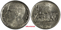 Italy Vittorio Emanuele III 1925 R 50 Centesimi Plain Edge aUNC KM#61.1  (345)
