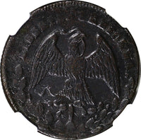 Mexico FIRST REPUBLIC 1867 1/4 Real SAN LUIS POTOSI NGC AU53 BN SCARCE KM# 361