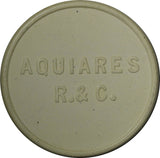 COSTA RICA White Token AQUIARES R.&C.COFFEE COMPANY  31mm "AL"