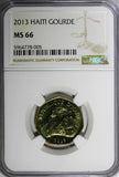 Haiti Brass 2013 1 Gourde NGC MS66 Citadelle de Roi Christophe KM# 155 (005)