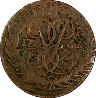 Russia Elizabeth Copper 1761 2 Kopecks Krasny Mint, Moscow C# 7.2 (19 524)
