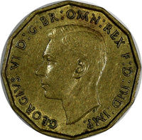 Great Britain George VI Nickel-Brass 1939 3 Pence KM# 849 (17 260)