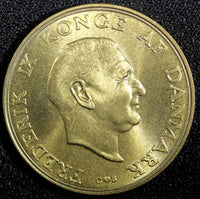 Denmark Frederik IX Aluminum-Bronze 1958 C S 2 Kroner GEM BU  KM# 838.2 (23 824)