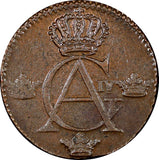 SWEDEN Gustav IV Adolf Copper 1805 1/4 Skilling UNC KM# 564 (21 401)