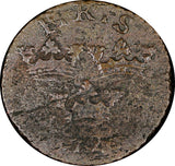 Sweden Frederick I Copper 1720 1/2 Öre 24mm Milled edge KM# 380 (368)