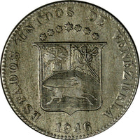 Venezuela Copper-Nickel 1946 12-1/2 Centimos Y# 30a (18 604)