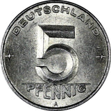 Germany - Democratic Republic Aluminum 1952-A 5 Pfennig UNC Condition KM6(10735)