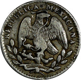 Mexico SECOND REPUBLIC Silver 1868 Mo 5 Centavos ch.VF SCARCE KM# 397 (19 169)