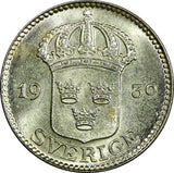 Sweden Gustaf V Silver 1939 G 25 Öre GEM BU KM# 785 (22 043)
