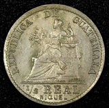 GUATEMALA Copper-nickel 1901 H 1/2 Real Birmingham Mint KM# 176  (22 859)