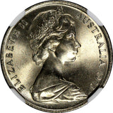 Australia Elizabeth II Copper-Nickel 1973 10 Cents NGC MS64 Lyrebird KM# 65