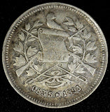 GUATEMALA Silver 1893 25 Centavos Guatemala City Mint KM# 209.2 (22 927)