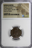 ROMAN Gallus as Caesar Centenionalis AD 351-354 /BATTLE Soldier Horse man NGC(1)