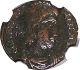 Roman Empire CONSTANS AD 337-350 AE4 BI NUMMUS (FOLLIS) /Two victories NGC (250)