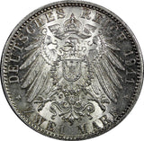 German States BAVARIA-90TH BIRTHDAY 1911 D 2 Mark  Nice Toned KM# 997 (6)