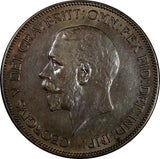 GREAT BRITAIN George V Bronze 1935 1 Penny NICE TONING KM# 838 (19 498)