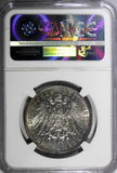 Germany SAXONY Leipzig Battle Silver 1913 E 3 Mark NGC UNC DETAILS KM#1275 (022)