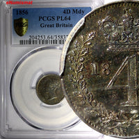 Great Britain Silver Victoria 1856 4 Pence Maundy PCGS PL64 PROOF LIKE KM#732(0)