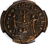 Roman Maximian,AD286-310 AE Post-Ref.Radiate / Victory From Jupiter NGC (042)