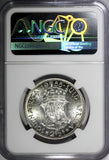 South Africa Elizabeth II Silver 1955 2-1/2 Shillings NGC MS61 KM# 51 (027)