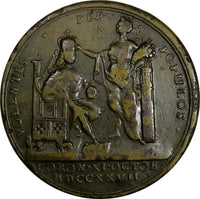 Great Britain.George II Coronation Bronze Medal 1727 .34 mm Elmer-510