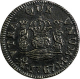 Mexico SPANISH COLONY Charles III Silver 1767 Mo M 1/2 Real Toned RARE KM# 68