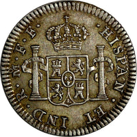 Mexico SPANISH COLONY Charles III Silver 1781 Mo FF 1/2 Real KM# 69.2