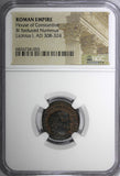 ROMAN Licinius I AS CAESAR AD 308-324 BI REDUCED NUMMUS /JUPITER ZEUS NGC (055)