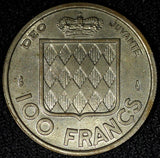 MONACO Rainier III 1956 100 Francs Paris Mint  UNC  Toned KM# 134 (24 160)